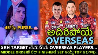 IPL MEGA AUCTION  SRH TARGET చేయబోయే OVERSEAS ఆటగాళ్లు  ipl viral srh trending iplauction [upl. by Helbonnah]