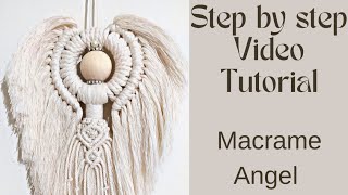 How to make a Macrame Angel  New Design  Beginner Macrame DIY Tutorial [upl. by Nosnaj452]