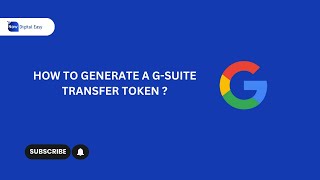 How to get Google Workspace Transfer token [upl. by Rratsal]