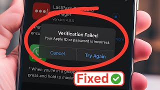 Your Apple ID or Password is incorrect Problem  iPhone iPad  Mac  MacBook  App Store  Fixed [upl. by Abert690]