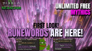 RUNEWORDS ARE HERE amp UNLIMTED FREE MYTHICS in Diablo 4 Season 6 [upl. by Camala]