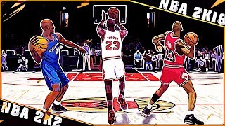 MICHAEL JORDAN full court shots NBA 2K2  NBA 2K18 [upl. by Aer]