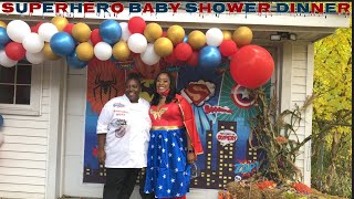 Superhero Baby Shower Theme  Halloween Dinner Party amp On Budget [upl. by Dorotea323]