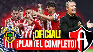 OFICIAL LA CONVOCATORIA DE CHIVAS  PLANTEL COMPLETO Y SIN PRETEXTOS PARA ORTEGA [upl. by Eidoj]