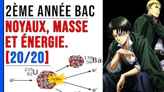 Noyaux masse et énergie 2 bac Exercice 1P110 Notions de base 2eme année bac OLD [upl. by Nabe]