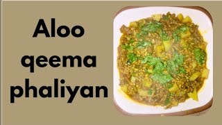 Aloo qeema phaliyan  yummy classic recipe by lahori food [upl. by Laforge]