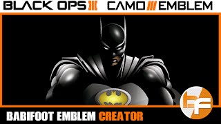 Black Ops 3 Emblem Tutorial 013  Batman Emblem Babifoot [upl. by Theona]