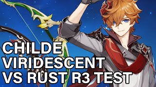 Genshin Impact Childe Rust Vs The Viridescent Hunt Test in 5 Minutes No Ults [upl. by Enyaht]