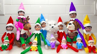 All Colors Elf on the Shelf Babies and Pets Saying Goodbye Day 24 [upl. by Aelahc]