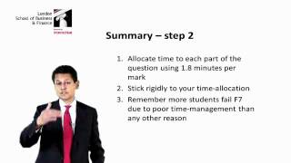 LSBF ACCA 10 STEPS TO PASS F7 STEP 2 [upl. by Violante]