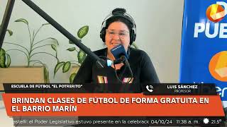 Brindan clases de fútbol gratuitas a chicos de Villa Marín [upl. by Ainival]