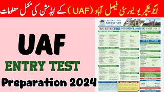 University of agriculture faisalabad admission 2024  Entry test preparation uaf  UAF [upl. by Mahgirb]