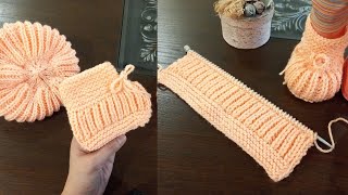 Very Easy Knitting Baby Booties  Shoes  Boots Socks Slippers With Written Instructions [upl. by Naivat692]