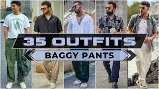 35 Baggy  Loose Pants Outfit Ideas for Summer  Mens Fashion 2023 [upl. by Eneli]