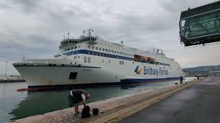 Brittany Ferries  Galicia leaving Cherbourg Port [upl. by Jaddo434]