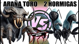 ARAÑA TORO VS DOS HORMIGAS [upl. by Salvatore5]