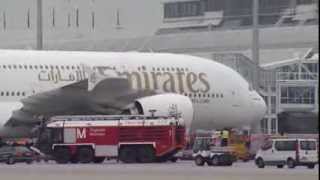 First landing of Emirates A380 in Munich  Munich  Emirates Airline [upl. by Neelahs894]