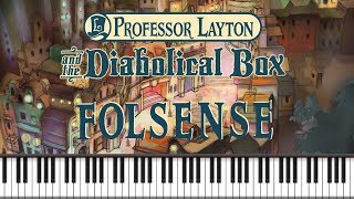 Synthesia Piano Tutorial Professor Layton And The Diabolical Box  Folsense [upl. by Tena]