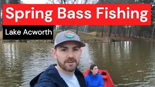 Spring Bass Fishing In Georgia Lake Acworth [upl. by Llesirg391]