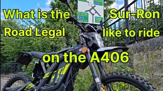 What is the Sur Ron Road Legal like to ride on the A406 SurRon surron surronroadlegal [upl. by Lienad]