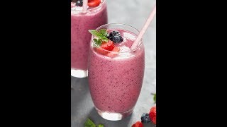 Mixed Berry Smoothie Recipe [upl. by Ahsinat]