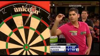 2010 World Matchplay Round 2 Anderson vs Klaasen pt1 [upl. by Timrek373]