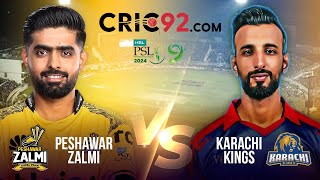 Peshawar Zalmi vs Karachi Kings  Match 6  Live Review  PSL 9 2024 Live  Scorecard [upl. by Audie]