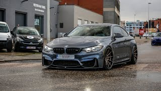 Bagged BMW M4 F82 w Remus Exhaust  LOUD Accelerations [upl. by Collyer202]