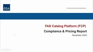 Compliance amp Pricing Report in FCP  MAS Vendor Training [upl. by Leilah]