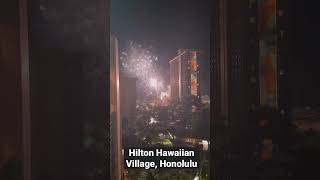 Friday night fireworks at the Hilton Hawaiian Village in Waikiki  Honolulu [upl. by Adda]