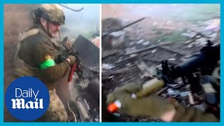 Hellish Bakhmut fighting revealed by Ukraine soldier’s GoPro [upl. by Herstein568]