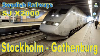 Stockholm to Gothenburg on SJ X2000 high speed train in First Class [upl. by Kcirdlek512]