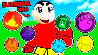 ROBLOX ELEMENTAL BATTLES with SHINCHAN and CHOP [upl. by Ambrosius]