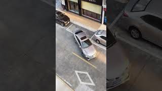 New driver can not reverse parking driver car parking sportscar parallel easyparking [upl. by Daniella]