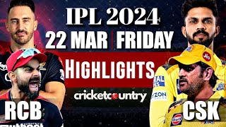 IPL 2024 CSK vs RCB Full Match Highlights CSK won by 6 wickets [upl. by Yecaw]