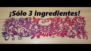 ¡Solo 3 ingredientes Encaje comestible super facilSUB english und deutsch [upl. by Louisette]