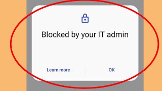 blocked by your it admin kaise hataye  blocked by your it admin android vivo [upl. by Adaline]