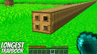 I found a LONGEST TRAPDOOR in Minecraft  Whats INSIDE the SECRET TRAPDOOR [upl. by Aman]