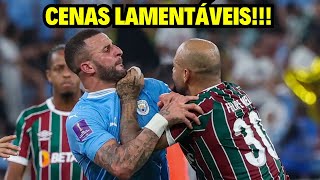 TRETA FELIPE MELO PARTE PARA CIMA DOS JOGADORES DO MANCHESTER CITY [upl. by Nylatsyrk]