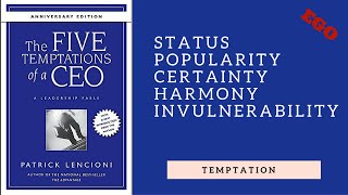 Patrick Lencioni  The Five Temptations of a CEO  Book Review  Sleeping Elephant [upl. by Aicitel]