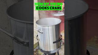 How my Viking cooks crabs norwegianfood crabs shorts cookingcrab [upl. by Tarrant]