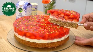 Das ERDBEERKUCHEN Rezept das alle suchen  Super fruchtig amp glutenfrei  🍓☕ [upl. by Chapman]