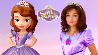 Kids Makeup Sofia the First amp Costumes Disney Princess Cosplay with Colours Paints [upl. by Lenor]