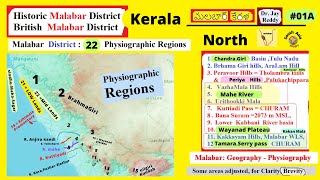 Malabar District Region 01A NORTH Geographic physiographic Regions  KERALA Jay Reddy english [upl. by Hotze]