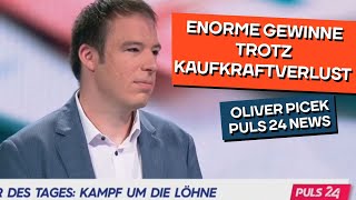 Enorme Gewinne für Unternehmen – Verluste für Beschäftigte Oliver Picek bei PULS24 [upl. by Siderf]