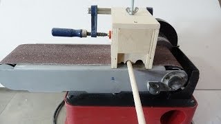 Making dowels with belt sander [upl. by Aneer]