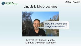 MOR021  Linguistic MicroLectures Morphs and Morphemes [upl. by Neit]