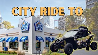 Driving My Street Legal SxS Can Am Maverick Through NYC to White Castle [upl. by Llemaj]