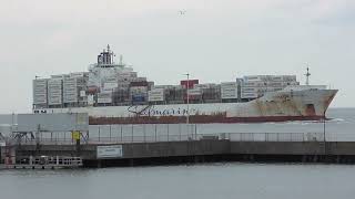 SAFMARINE BENGUELA  CUXHAVEN  SHIPSPOTTING  WELTSCHIFFFAHRTSWEG [upl. by Ardnosal702]