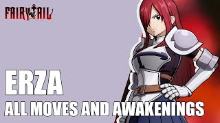 Fairy Tail  Erza Scarlet  All Moves and Awakenings [upl. by Novihc]